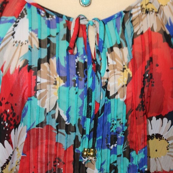 Charter Club Women Floral Multi-color Long Sleeve Top - Picture 3 of 11